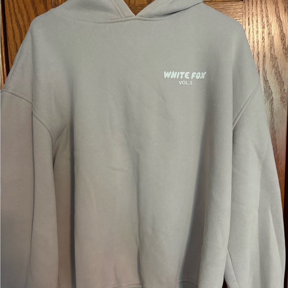 White Fox Boutique Oversized Pullover Hoodie - Light Gray